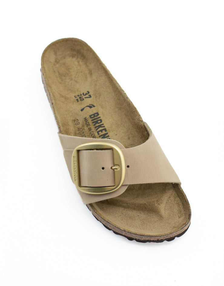 Birkenstock — Madrid Big Buckle Nubuck - Sandcastle Narrow Width