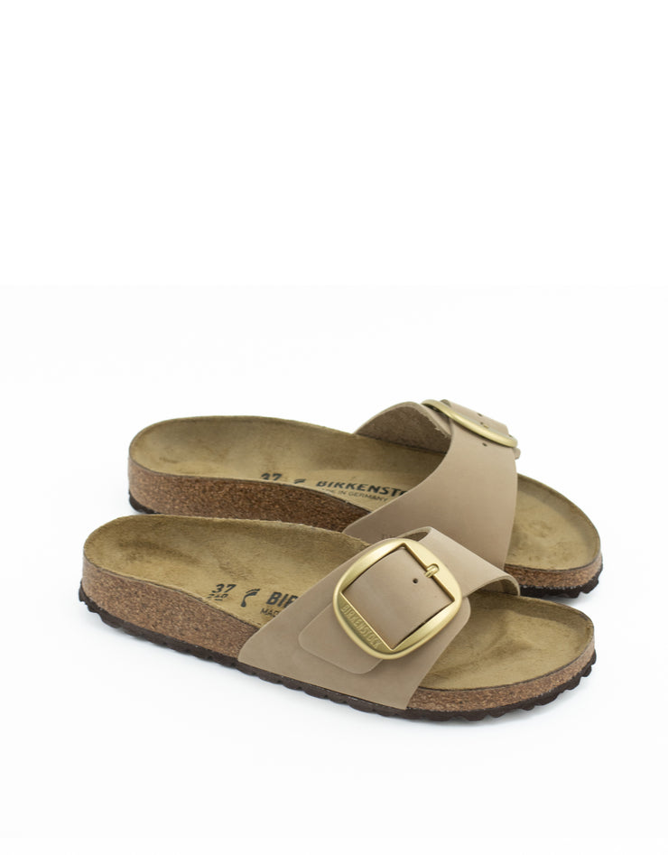 Birkenstock — Madrid Big Buckle Nubuck - Sandcastle Narrow Width