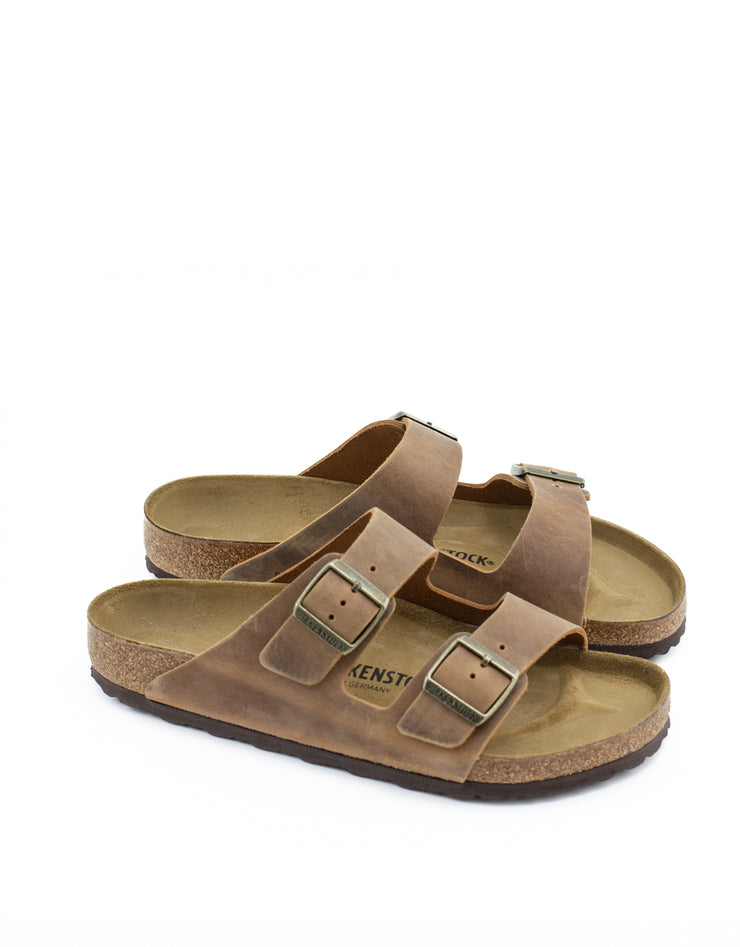 Birkenstock — Arizona Oiled - Cognac Regular Width