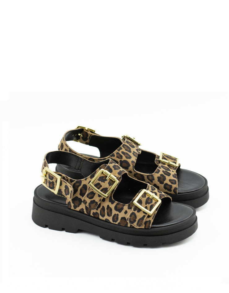 Bos & Co — Cipher Sandal - Leopard Suede