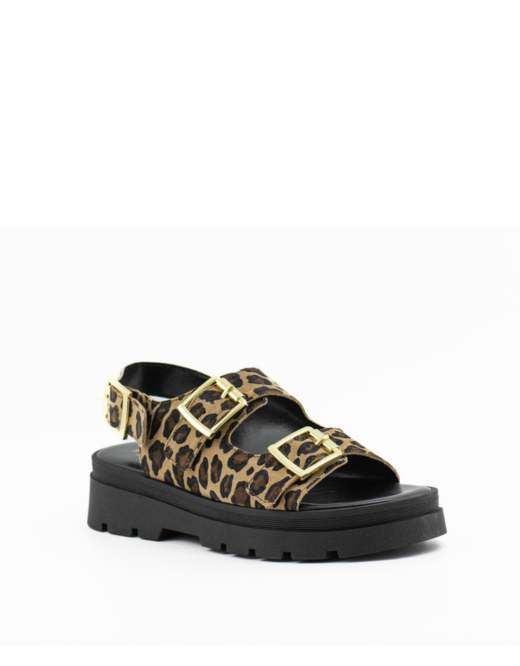 Bos & Co — Cipher Sandal - Leopard Suede
