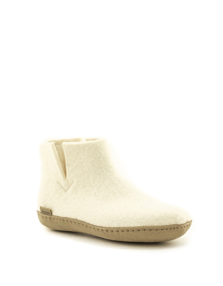 Glerups — Boot Leather Sole - White