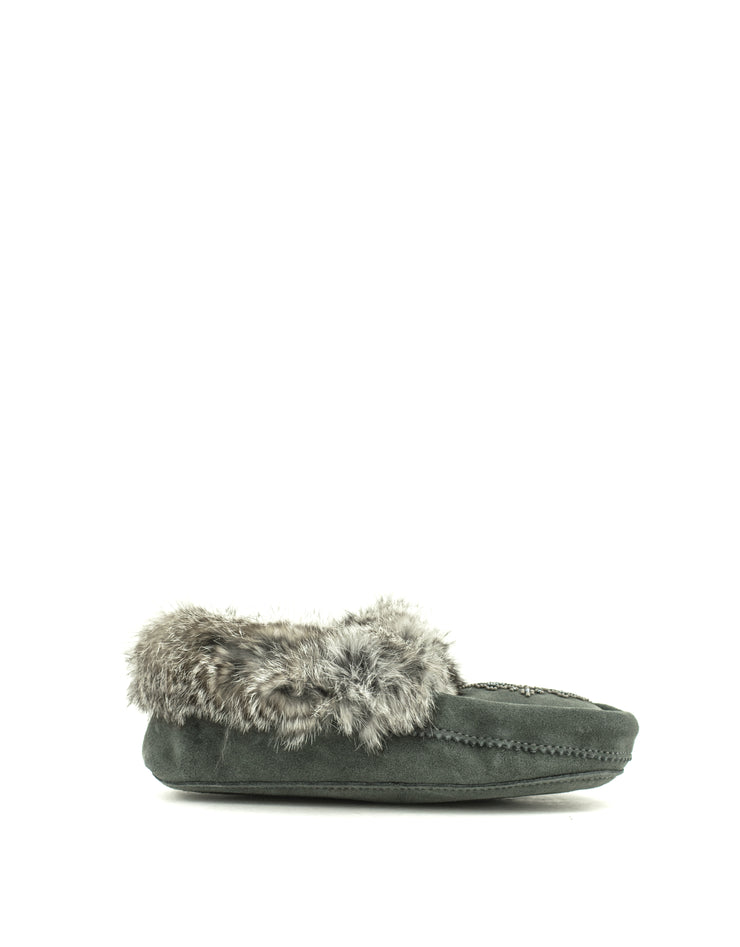 Manitobah — Tipi Suede Moccasin - Charcoal