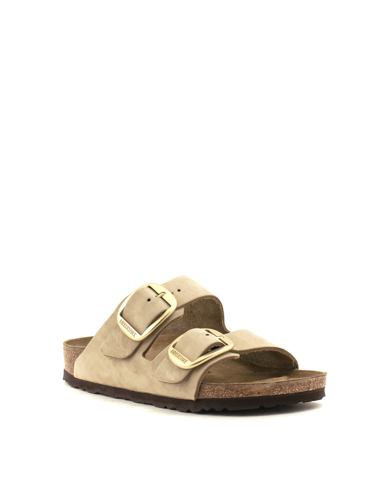 Birkenstock — Arizona Big Buckle Nubuck - Sandcastle Narrow Width