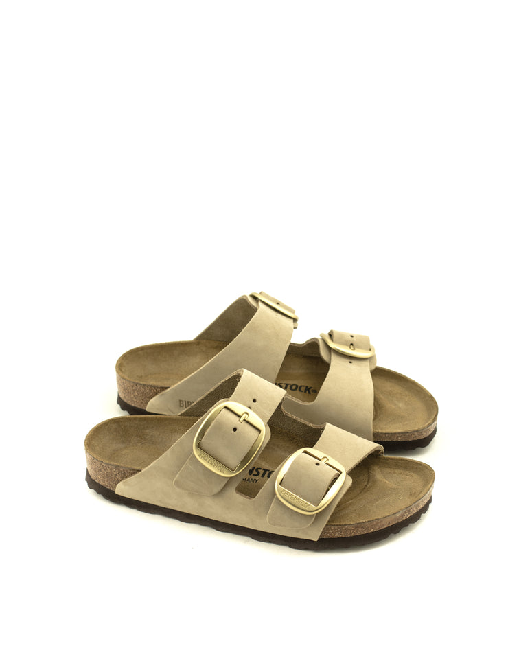 Birkenstock — Arizona Big Buckle Nubuck - Sandcastle Narrow Width