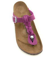 Birkenstock — Gizeh Braided Oiled Leather - Festival Fuchsia