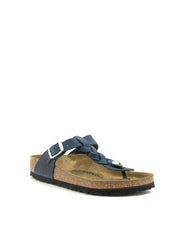 Birkenstock — Gizeh Braided FL Navy Leather - Navy Regular Width