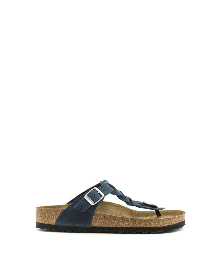 Birkenstock — Gizeh Braided FL Navy Leather - Navy Regular Width