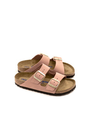 Birkenstock — Arizona Nubuck Soft Footbed - Old Rose Narrow Width