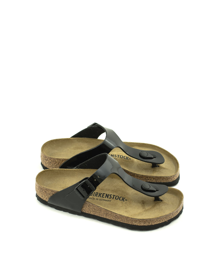 Birkenstock — Gizeh Birko-Flor Patent - Black Regular Width