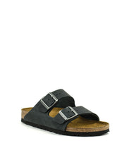 Birkenstock — Arizona Natural Leather - Black Narrow Width