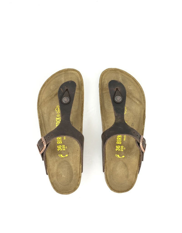 Birkenstock — Gizeh Leather - Habana Narrow Width