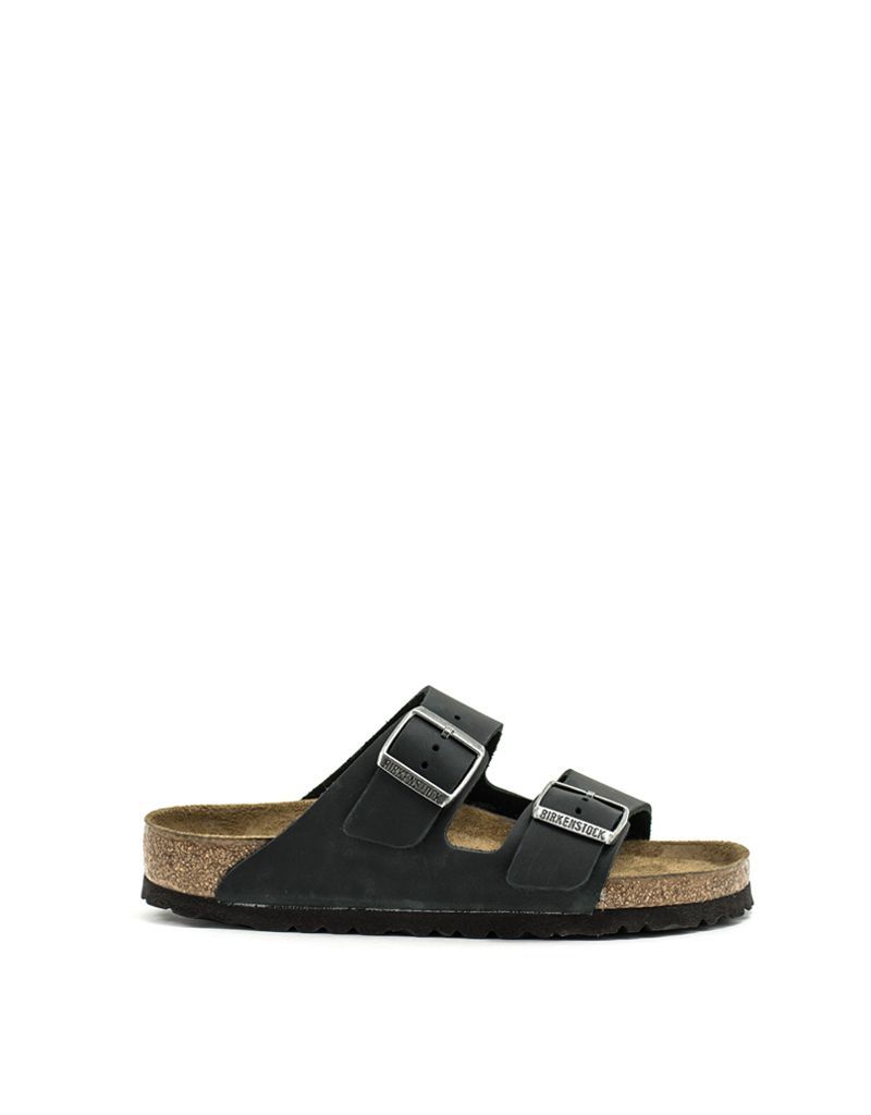 Birkenstock — Arizona Black Oiled Leather Soft Footbed