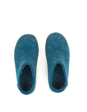 Glerups — Slip-on Suede Sole - Petrol