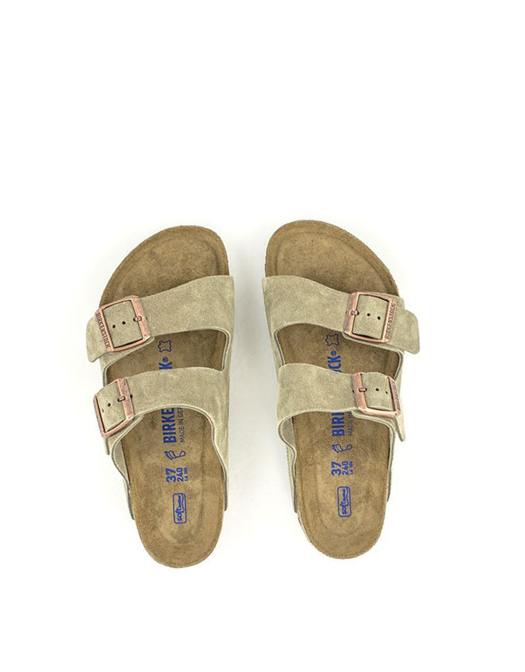 Birkenstock Arizona Taupe Suede Soft Footbed Regular Width