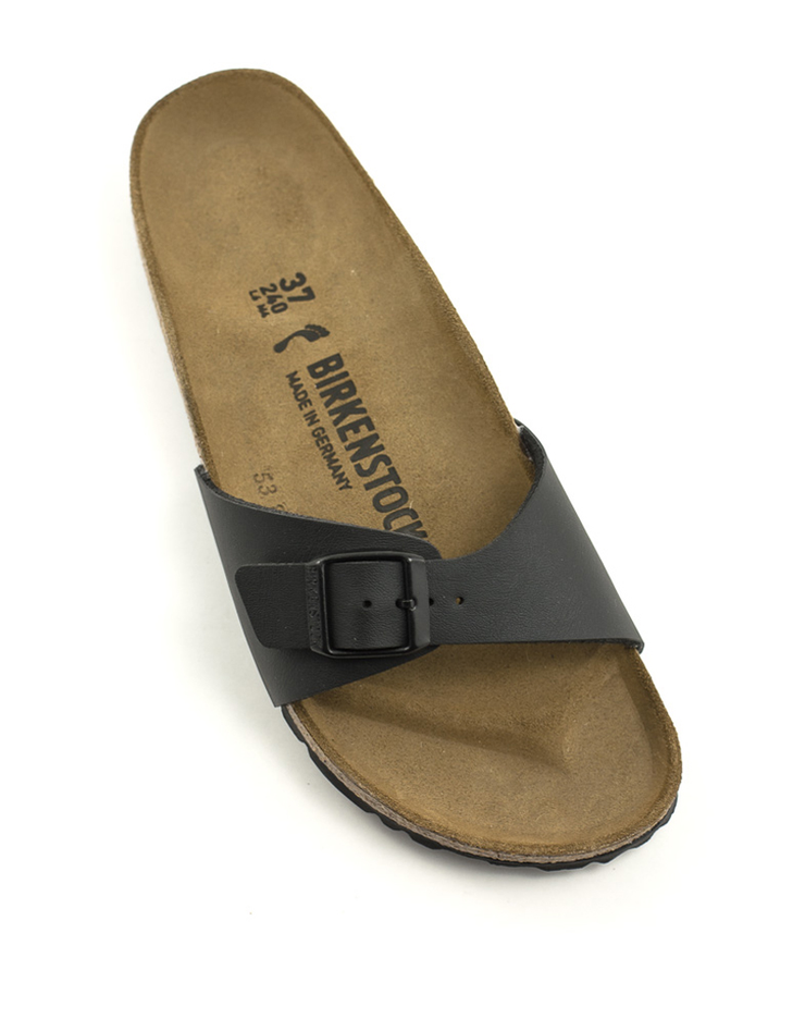 Birkenstock — Madrid Birko Flor - Black Narrow Width