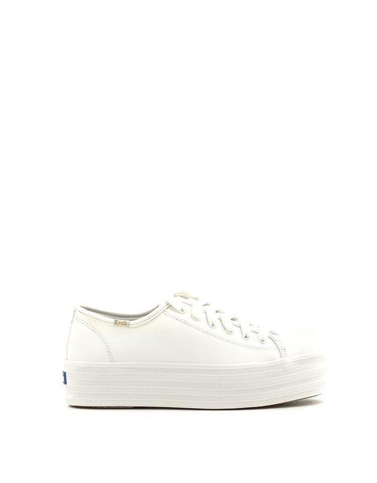 White leather platform keds hotsell