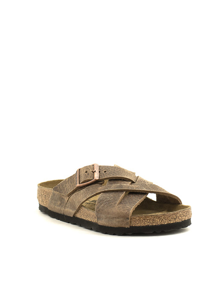 Birkenstock — Lugano LENB Camberra Leather - Tobacco Regular Width