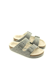 Birkenstock — Arizona Rivet-Doubleface Felt - Light Gray Narrow Width