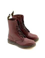 Dr. Martens — 1490 Smooth 10 Eyelet Boot - Cherry Red