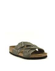 Birkenstock — Lugano Nubuck - Faded Khaki Regular Width