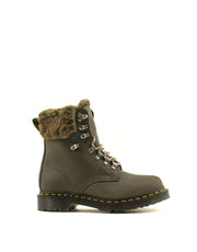 Dr. Martens — 1460 Serena Collar Boot - Khaki Grey + Brown