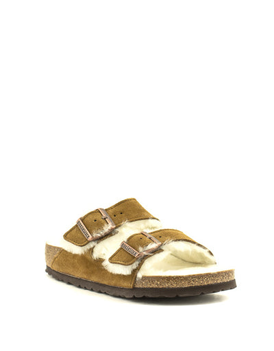 Birkenstock Arizona Shearling Suede Mink Regular Width Shoe
