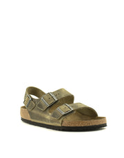 Birkenstock — Milano Oiled Leather Regular Width - Faded Khaki