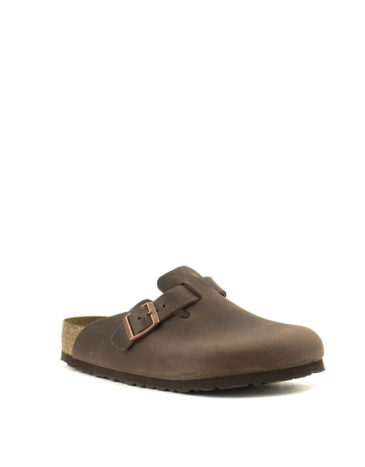 Birkenstock — Boston Oiled Leather Soft Footbed - Habana Regular Width