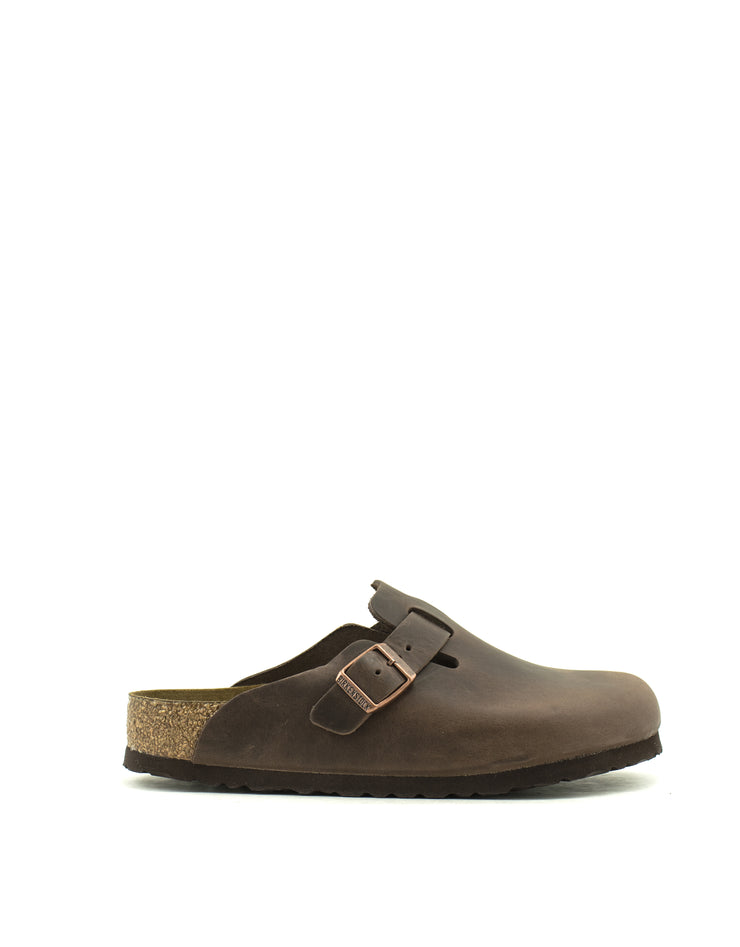 Birkenstock — Boston Oiled Leather Soft Footbed - Habana Regular Width