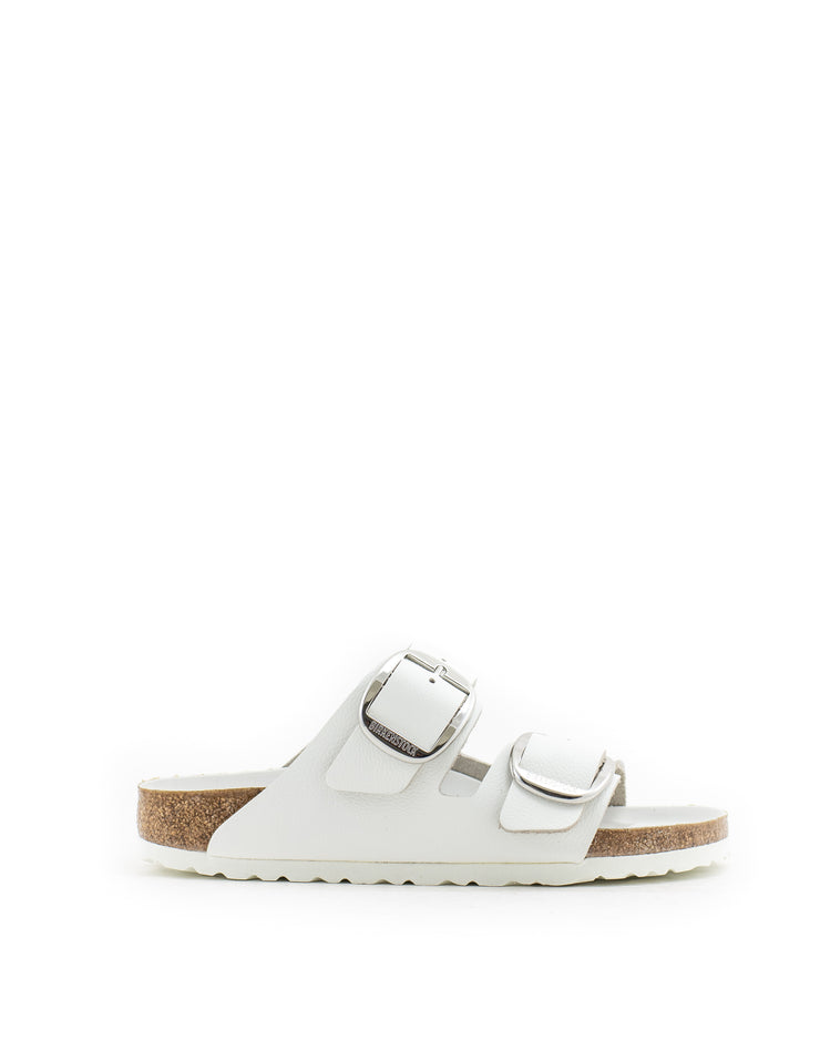 Birkenstock — Arizona Big Buckle Hex Nat. Leather - White Narrow Width