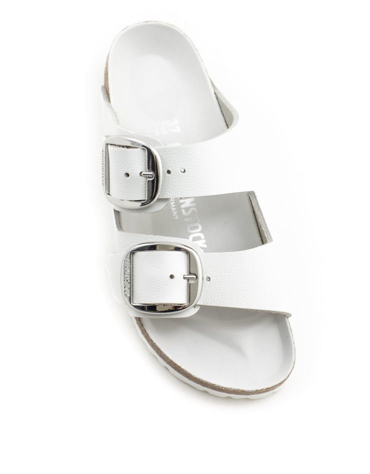 Birkenstock — Arizona Big Buckle Hex Nat. Leather - White Narrow Width