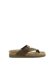 Mephisto — Helen Sandal Waxy Leather - Dark Brown Scratch
