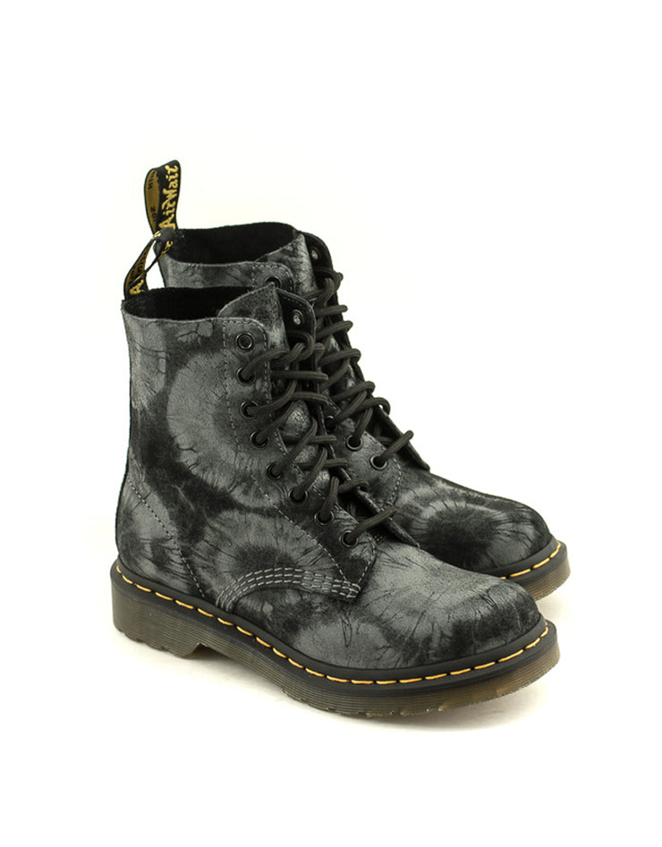 Dr. Martens — Pascal 1460 - Tie Dye Printed Suede Black/Charcoal Grey