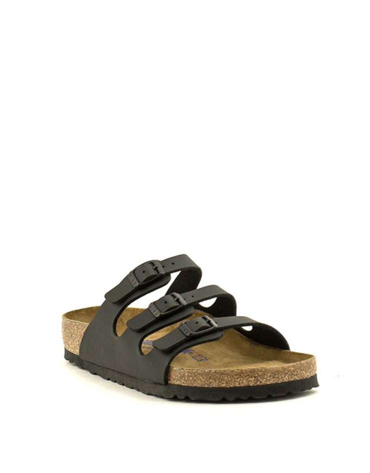 Birkenstock — Florida Birko-Flor Soft Footbed - Black Regular Width