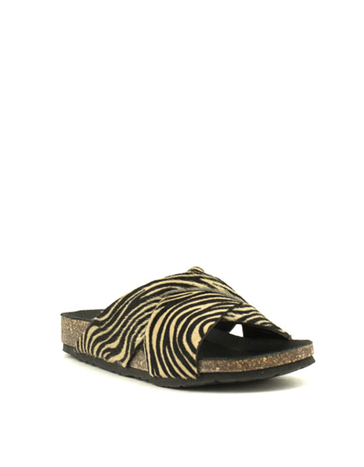 Bos & Co — Cava Sandal - Champagne/Black