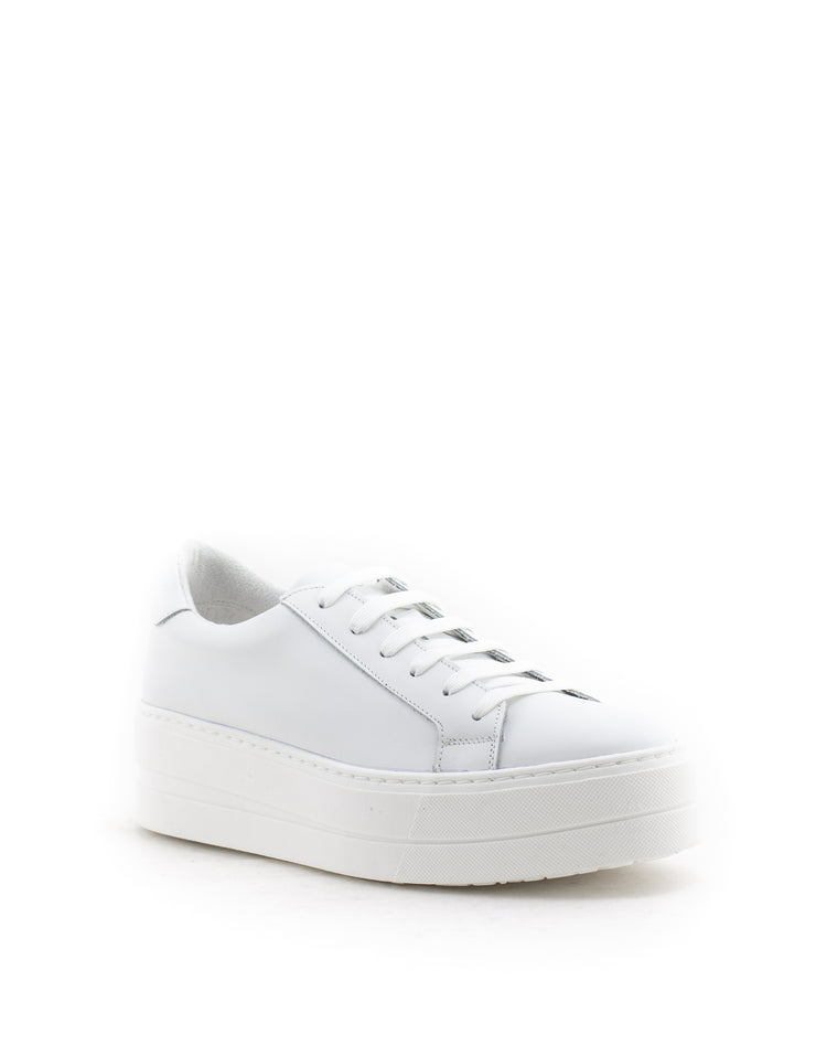 Bos & Co — Maya Platform Sneaker - White Leather