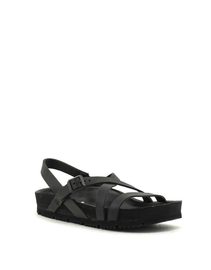 Art — 1619 Grass Waxed Sandal - Black