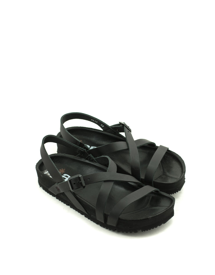 Art — 1619 Grass Waxed Sandal - Black